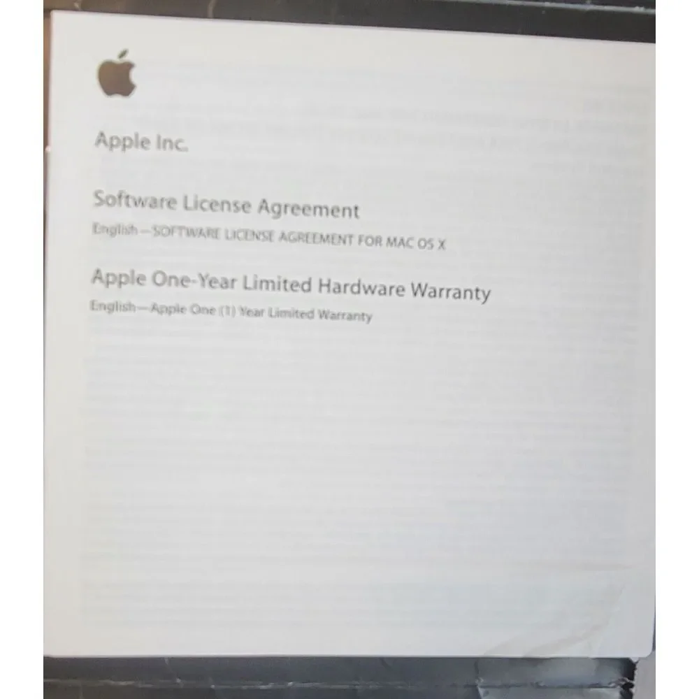 MacBook Pro 17 Original Mac OS X Install DVD |‎ Applications Install DVD